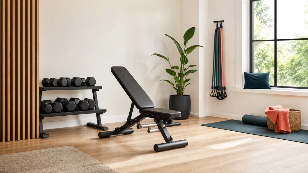 Musculation à domicile : bâtir un espace cohérent sans suréquipement