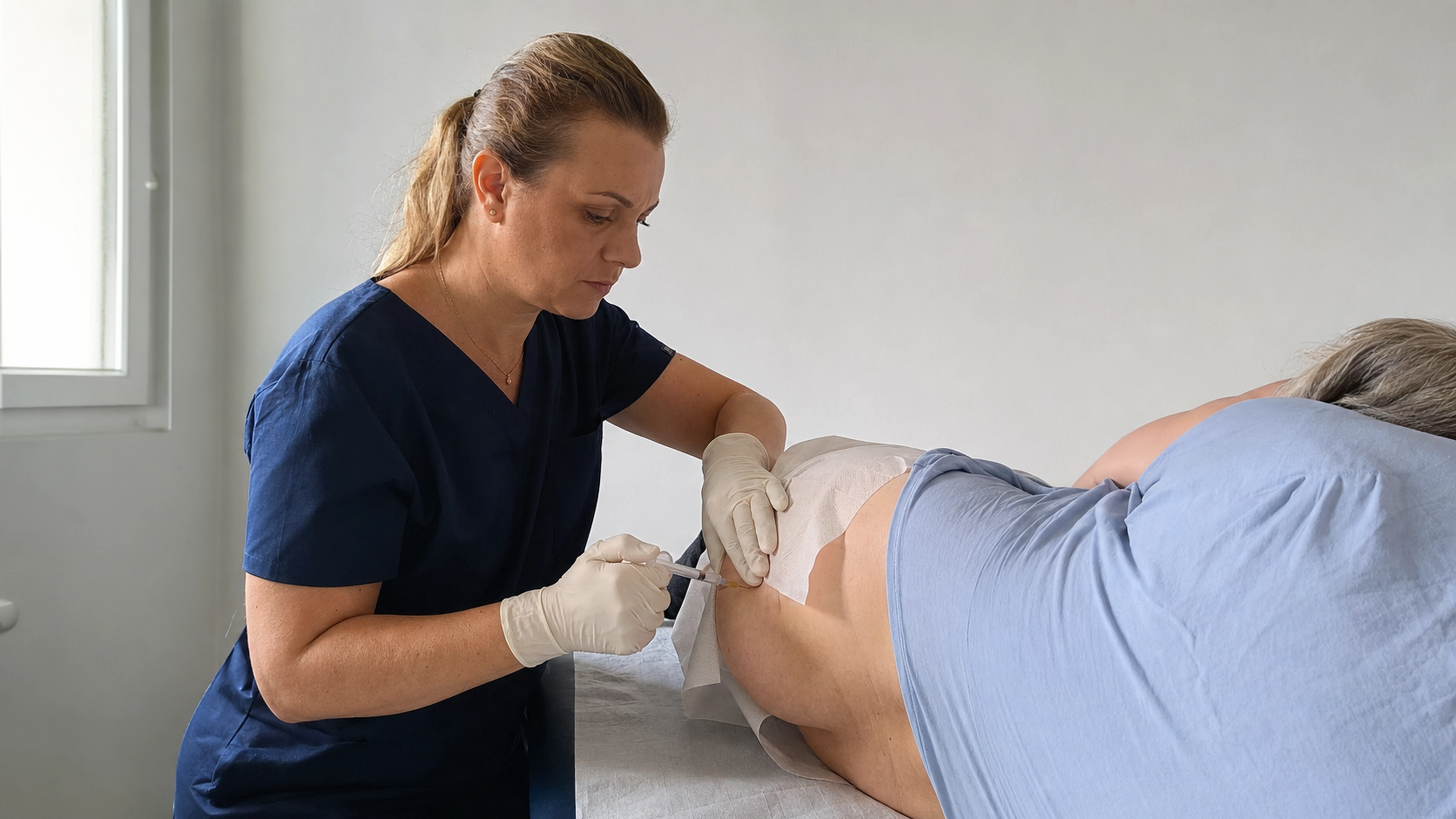 Illustration éditoriale pour l’article « Infiltration de cortisone à la hanche : soulager la douleur »