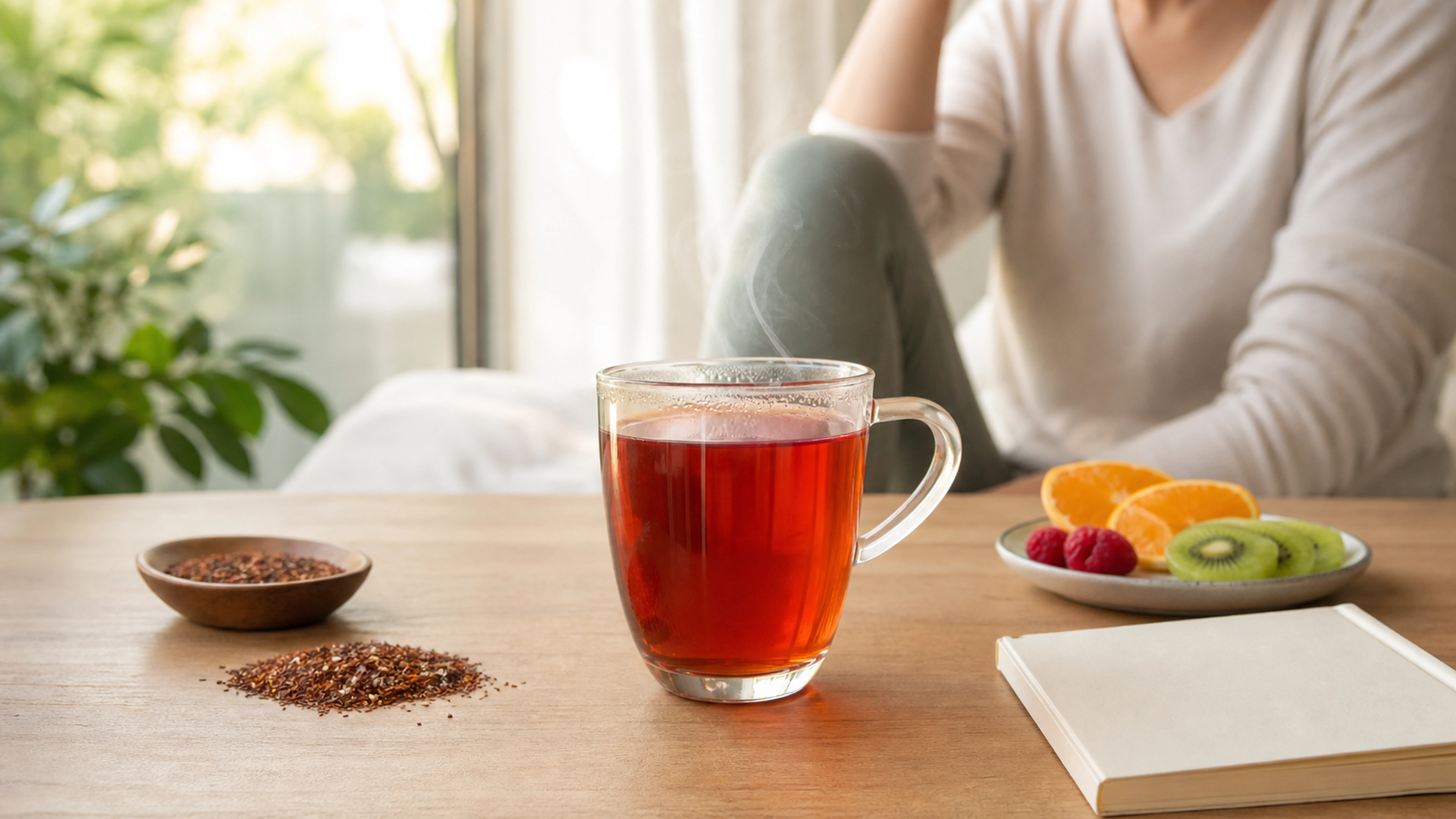 Illustration éditoriale pour l’article « Rooibos et perte de poids : les bienfaits de cette infusion »