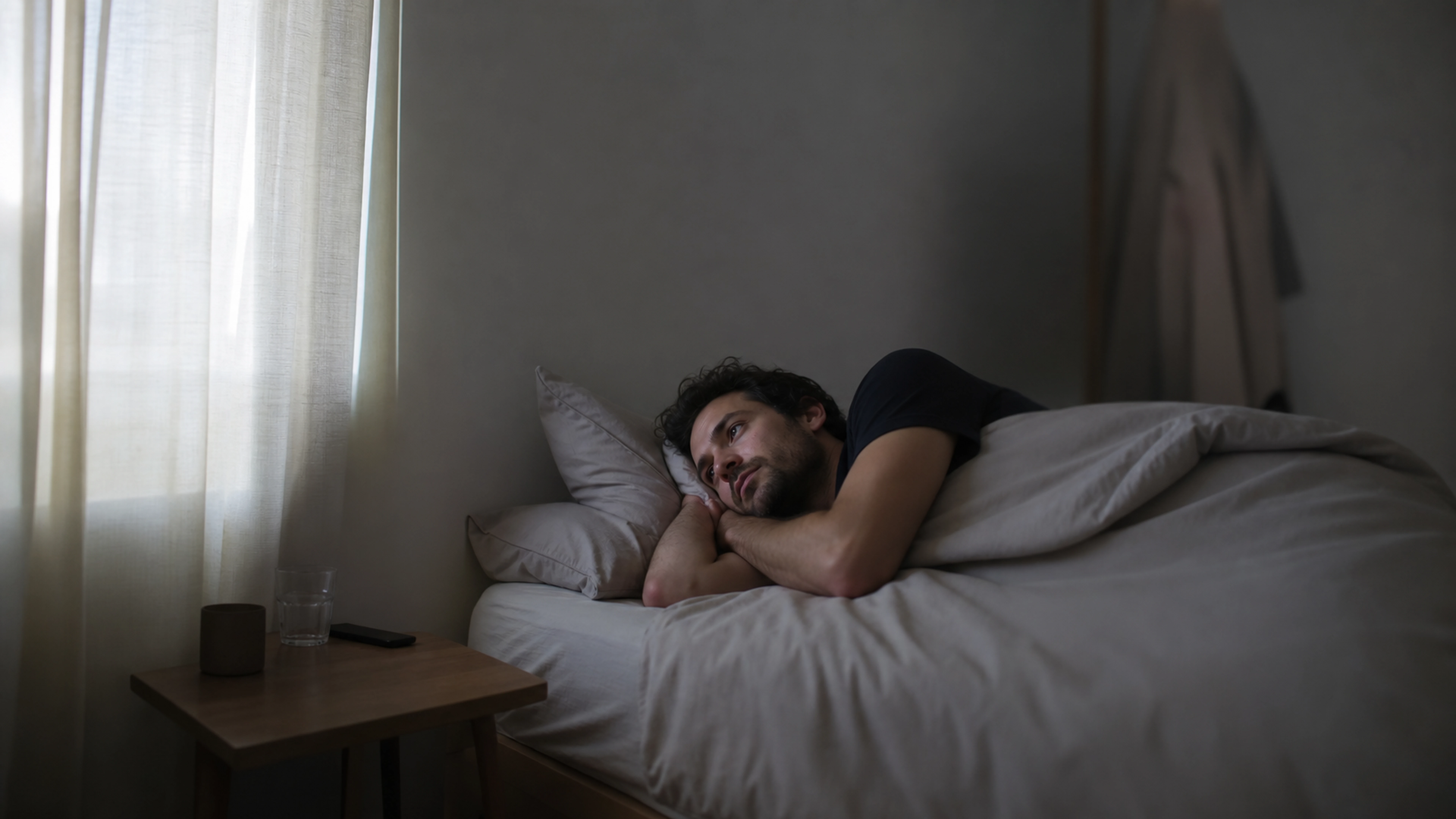 Illustration éditoriale pour l’article « Sensation de présence au sommeil : comprendre ce phénomène »