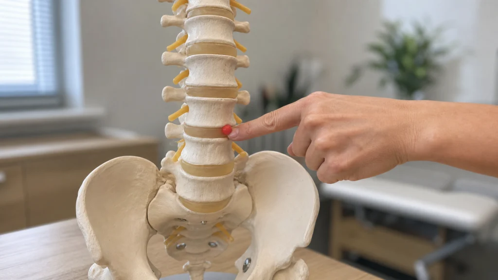 Illustration éditoriale pour l’article « Tout comprendre sur l'anatomie d'une hernie discale »