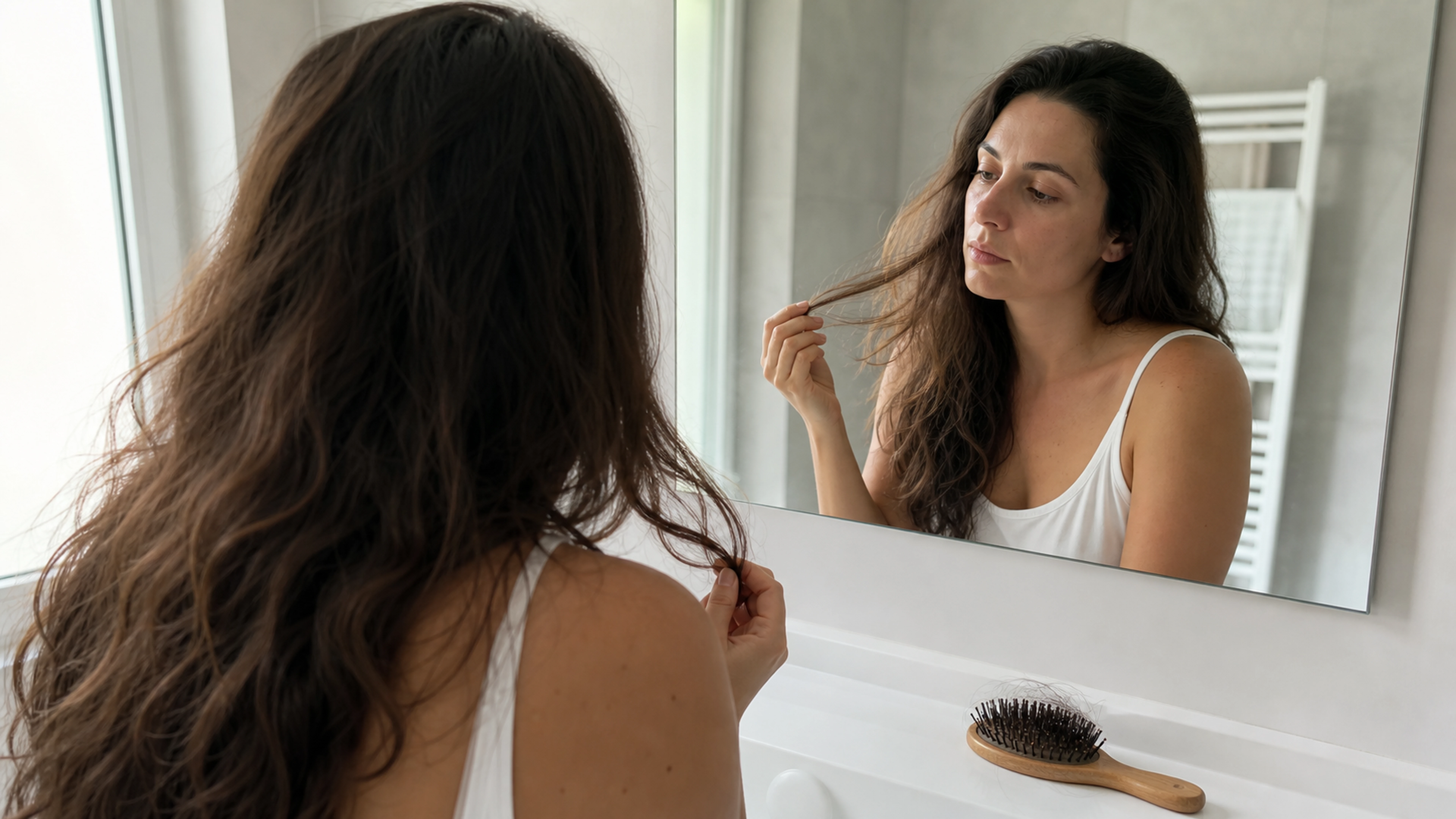 Illustration éditoriale pour l’article « Manque de cuivre et symptômes cheveux : les signes d'alerte »
