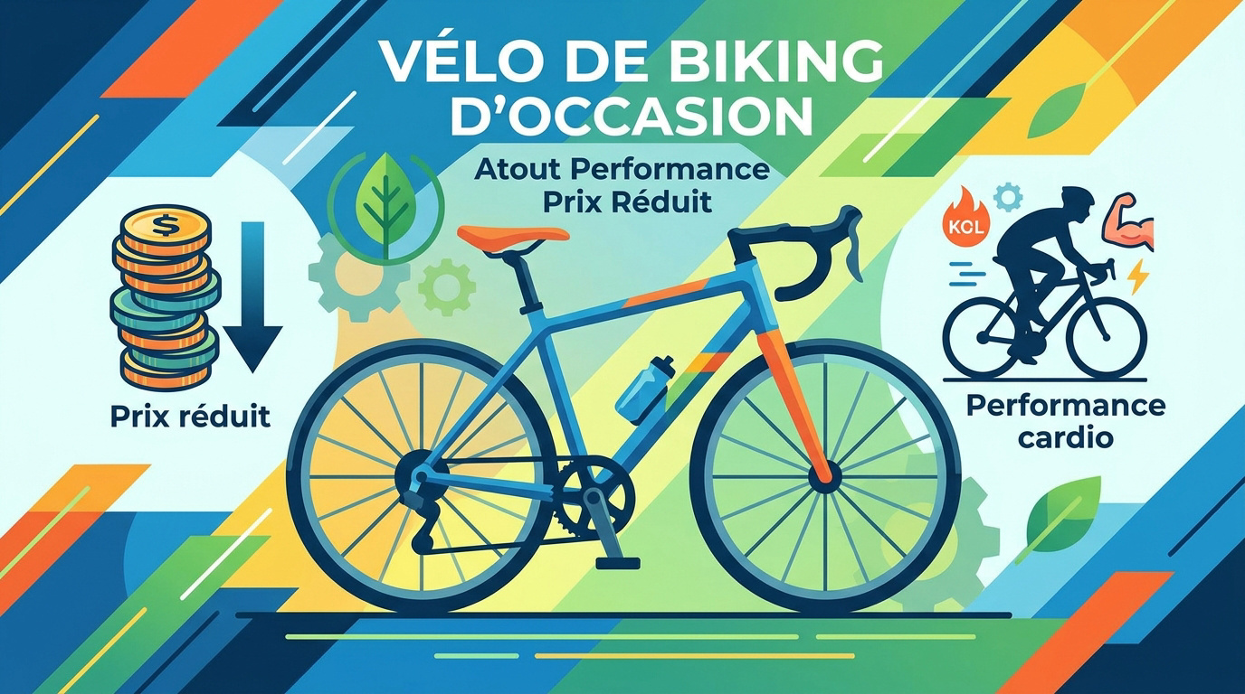 Vélo de biking d'occasion haute performance pour entraînement cardio à domicile