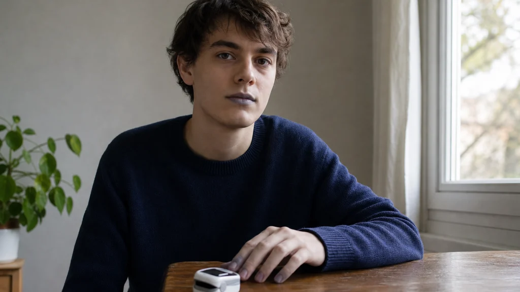 Illustration éditoriale pour l’article « Comment vivre avec la maladie bleue et ses réalités »